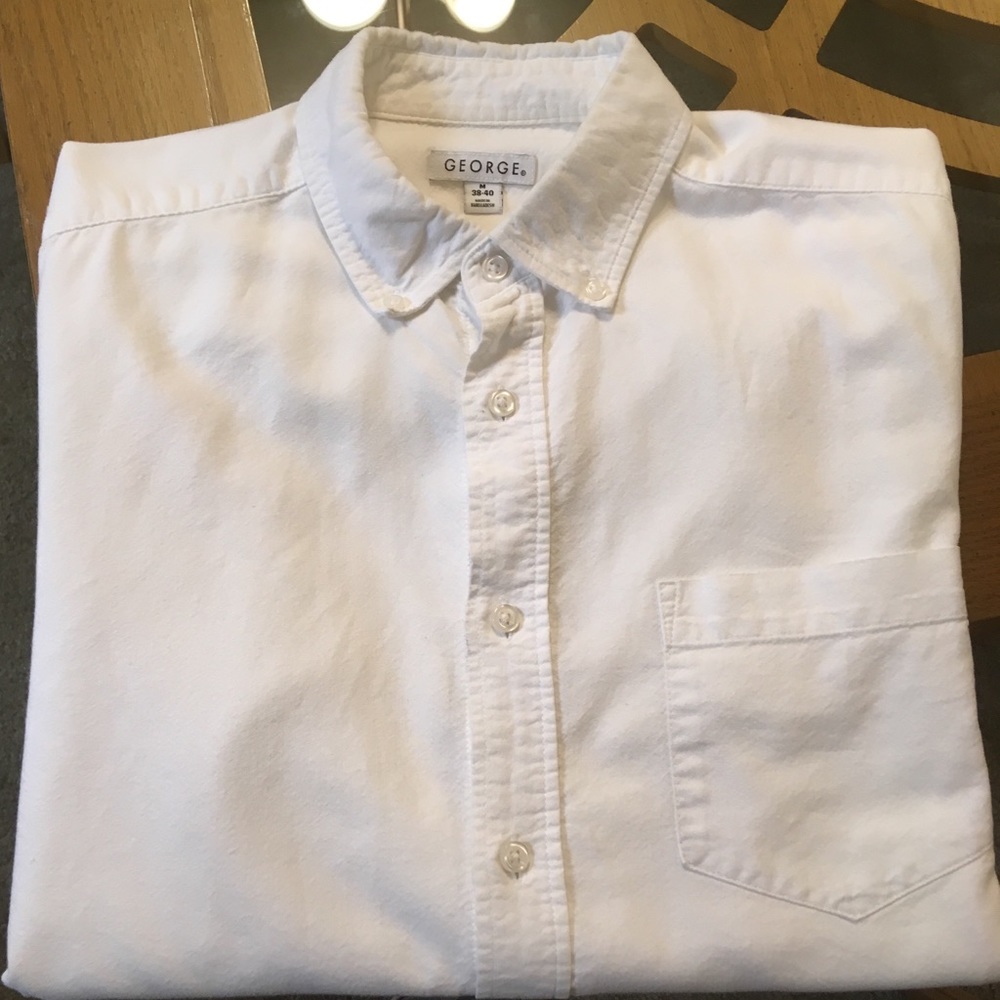 George Button Down Shirt White